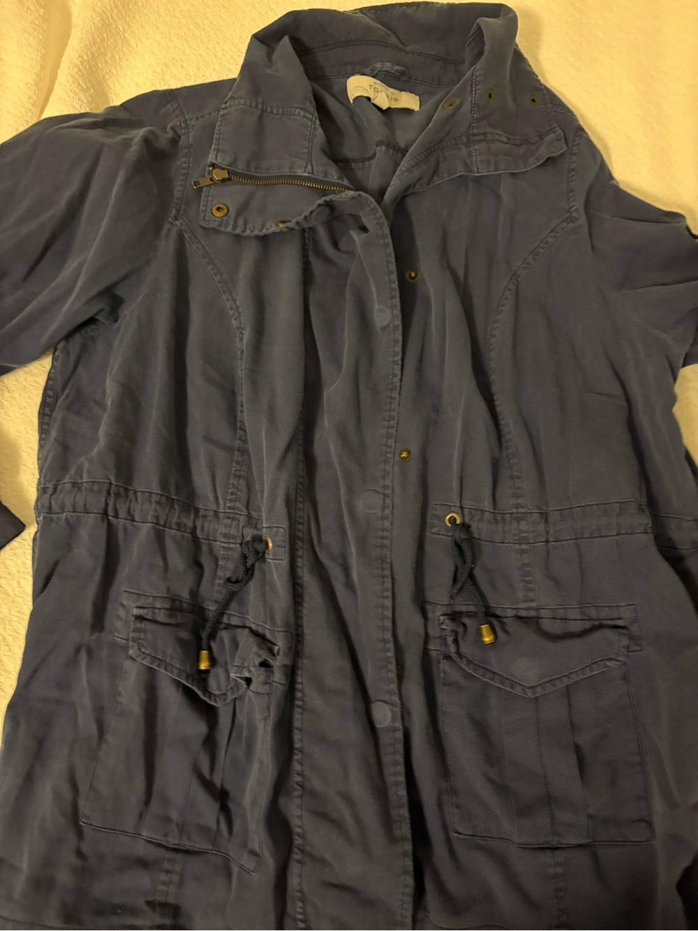 torrid Navy Drawstring-Waist Utility Jacket